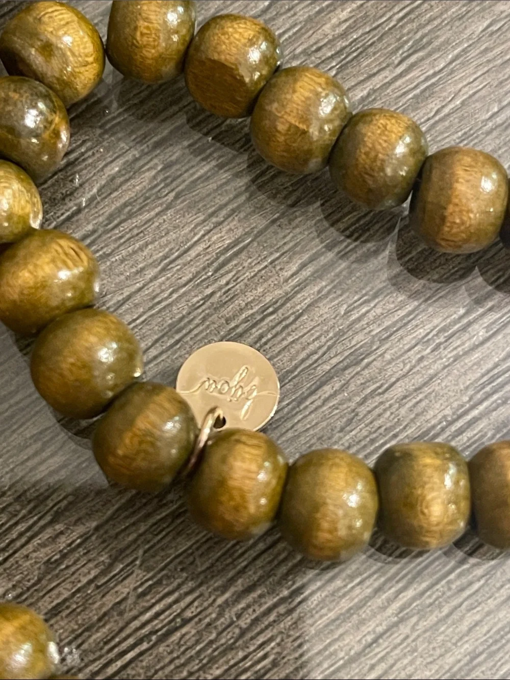 byou Bohemian Wooden Beaded Necklace with Faux Antlers
